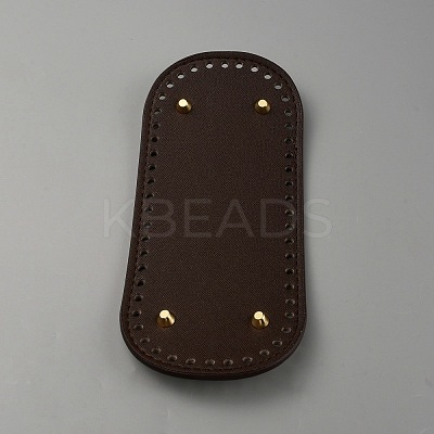 Oval PU Leather Knitting Crochet Bags Nail Bottom Shaper Pad PURS-WH0001-62C-1