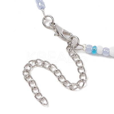 3Pcs 3 Color Glass Seed Beaded Necklaces Set NJEW-JN04334-1