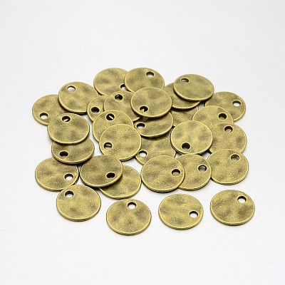 Tibetan Style Alloy Stamping Blank Tag Pendants TIBEP-A103374-AB-FF-1