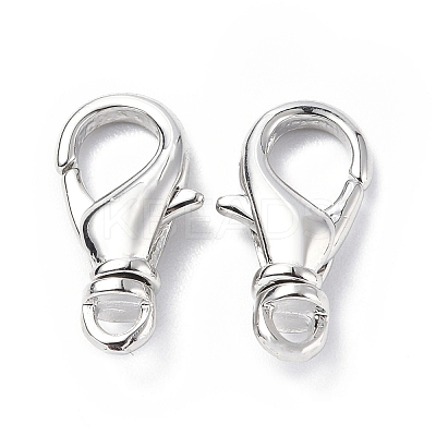 Eco-Friendly Rack Plating Brass Lobster Claw Clasps KK-F845-13P-1