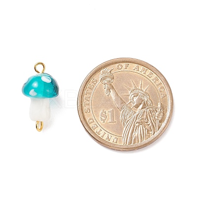 Handmade Lampwork Connector Charms PALLOY-JF01536-1