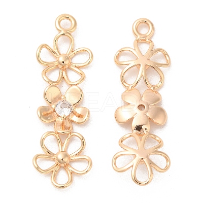 Brass with Glass Pendants KK-G468-48G-1