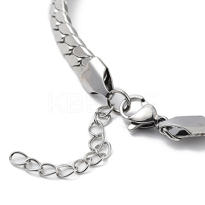 Non-Tarnish 304 Stainless Steel Curb Chain Bracelet BJEW-K226-01B-P-1