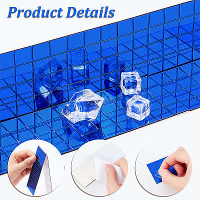 AHADEMAKER 7 Sets 7 Colors Acrylic Self-Adhesive Mosaic Tiles AJEW-GA0005-51-1