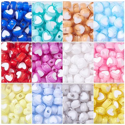 420Pcs 12 Colors Transparent Acrylic Beads TACR-CJ0001-64-1