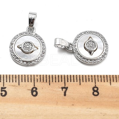 Brass Micro Pave Cubic Zirconia Charms KK-L222-019P-1