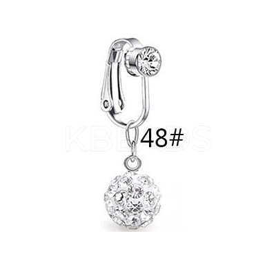 Zinc Alloy Pave Clear Cubic Zirconia Clip on Belly Rings FS-WGD716D-01-1-1