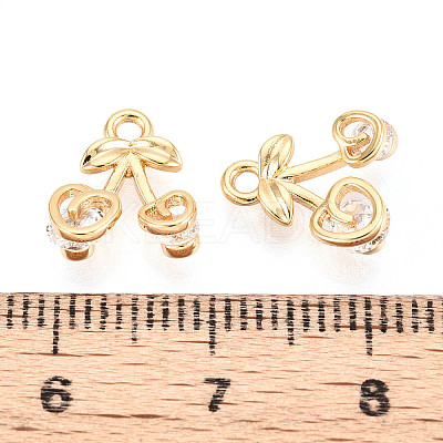 Brass Pave Cubic Zirconia Charms KK-N263-104G-1