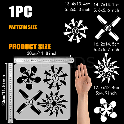 PET Hollow Out Drawing Painting Stencils DIY-WH0391-0948-1