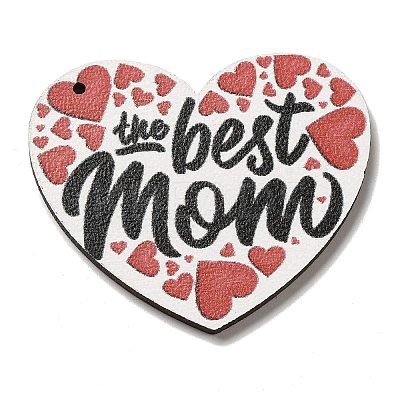 Mother's Day Theme Wooden Pendants LS-FIND-Z031-01A-1