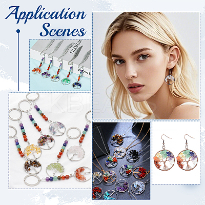 10Pcs 10 Styles Gemstone Pendants G-HY0001-81-1