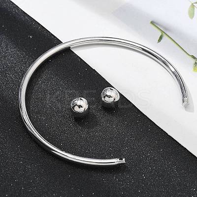 Brass Open Cuff Bangles BJEW-G736-07P-1