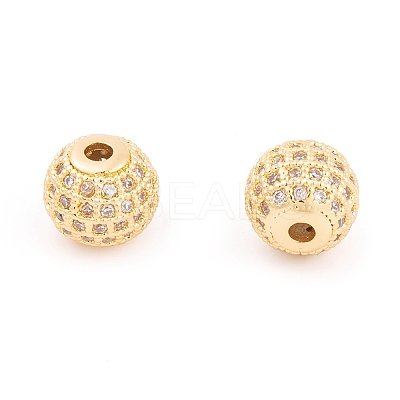 Ion Plating(IP) Cubic Zirconia Beads KK-O146-02C-G-1