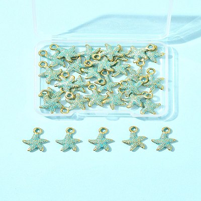 30Pcs Starfish Alloy Pendants FIND-FS0003-41-1