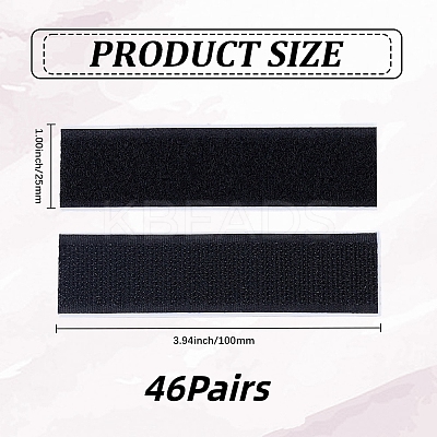 46Pairs Self-adhesive Nylon with Polyester Hook and Loop Tapes DIY-CY0003-66A-1