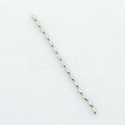 Tarnish Resistant 304 Stainless Steel Rice Bead Ball Chains CHS-A002A-1.5mm-1