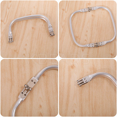 Zinc Alloy Tube Bag Flex Frames DIY-WH0581-47A-1