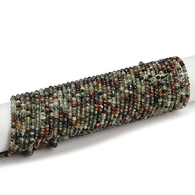 Natural African Bloodstone Beads Strands G-S388-A02-1x2mm-1