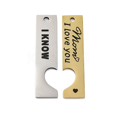 Mother's Day 201 Stainless Steel Big Pendants STAS-R002-21PG-04-1