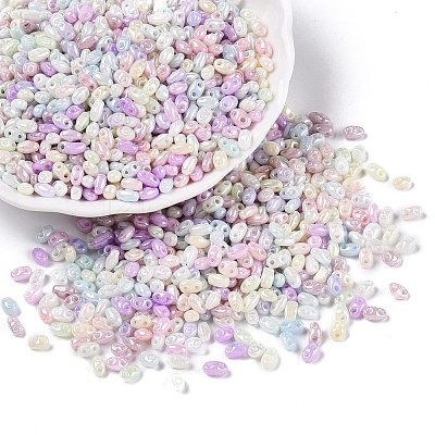 Opaque Colours Luster Glass Seed Beads SEED-T006-02A-1
