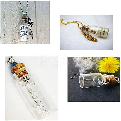 Glass Jar Glass Wishing Bottles AJEW-PH0015-01-1
