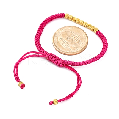 Polyester Cord Braided Bead Bracelets for Women BJEW-L698-01G-07-1