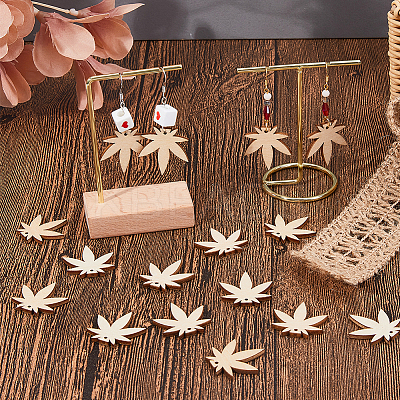 60Pcs Wood Pendants WOOD-FH0002-30C-1