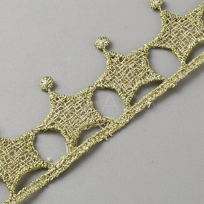 Star Braided Metallic Lace Trim OCOR-WH0101-139-1