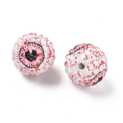 Round Resin Rhinestone Beads OACR-Z035-01B-1
