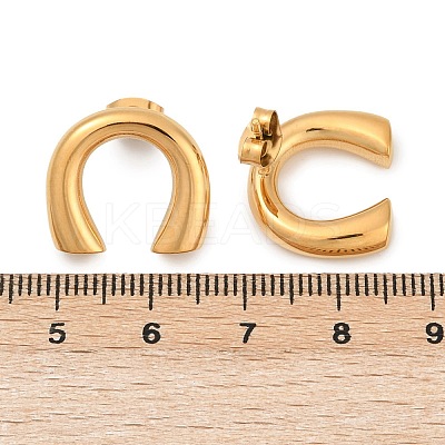 304 Stainless Steel Arch Stud Earrings EJEW-C143-01G-1