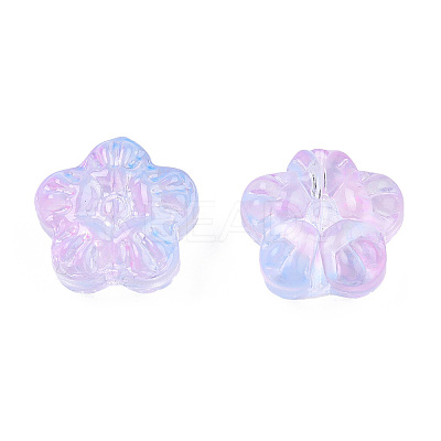 Transparent Spray Painted Glass Beads LS-X-GLAA-N035-029-G02-1