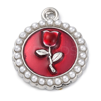 Rack Plating Alloy Enamel Pendants PALLOY-R450-04P-1