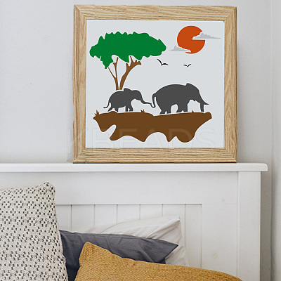 PET Hollow Out Drawing Painting Stencils DIY-WH0391-0839-1