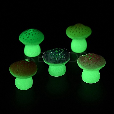 Luminous Resin Mushroom Ornament RESI-F045-12B-1
