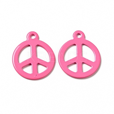 Spray Painted 201 Stainless Steel Pendants STAS-G304-04C-1