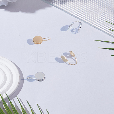 4Pcs 2 Colors Brass Clip-on Earring EJEW-LP0007-047-1