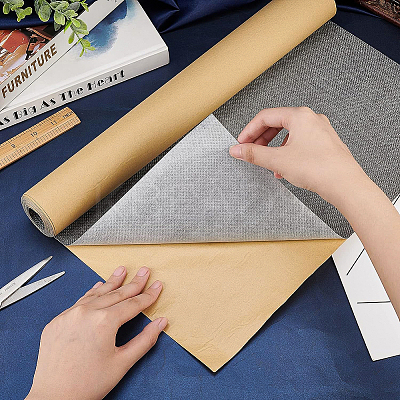 Self Adhesion Imitation Linen Wallpaper Peel AJEW-WH0270-16C-1