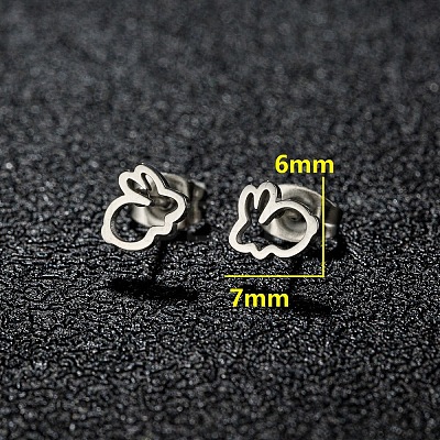 201 Stainless Steel Stud Earrings FS-WGB18B1-10-1