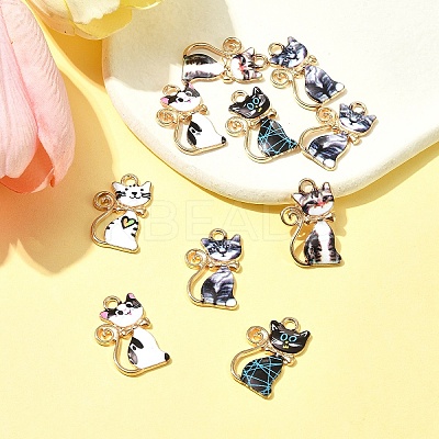 10Pcs Alloy Enamel Pendants ENAM-FS0001-83-1