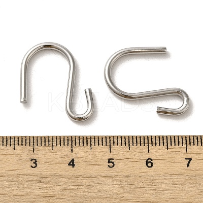 Non-Tarnish 304 Stainless Steel S-Hook Clasp STAS-C085-03C-P-1