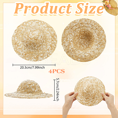 Doll Straw Hat DIY-WH0504-827D-1