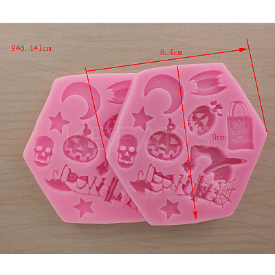 Halloween Theme Food Grade Silicone Molds DIY-P004-06-1