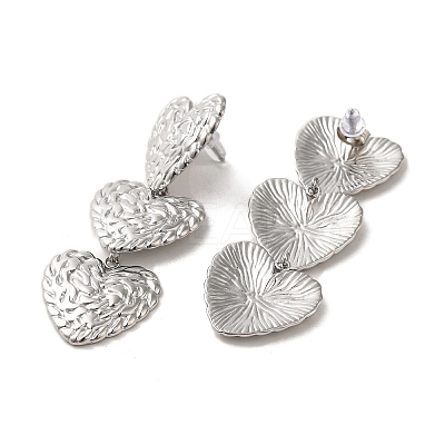 Non-Tarnish 304 Stainless Steel Dangle Stud Earrings EJEW-Q796-01P-1