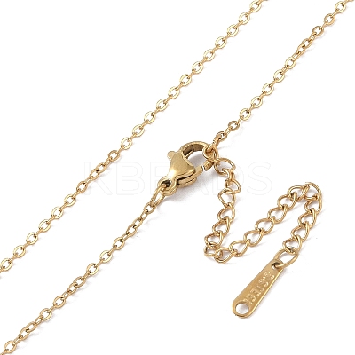 201 Stainless Steel Cable Chain Necklaces NJEW-P309-21G-1