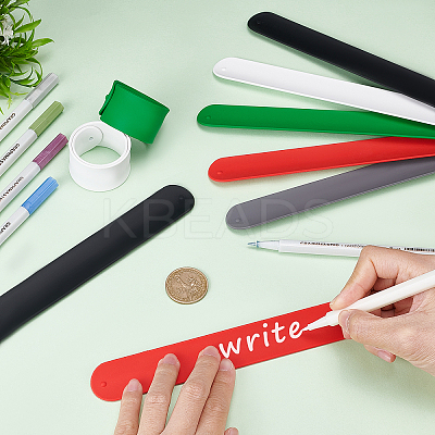 10Pcs 5 Colors Silicone Covered Iron Flip Wraps Holder Clips BJEW-NB0001-04-1