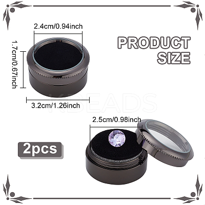 Round Alloy Loose Diamond Storage Boxes CON-WH0095-24B-B-1