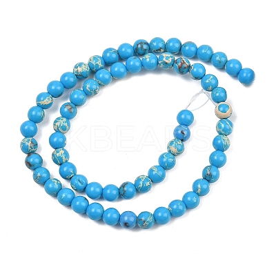 Natural Imperial Jasper Bead Strands G-P260-01-6mm-1