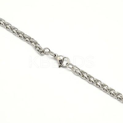 Tarnish Resistant 304 Stainless Steel Wheat Chain Necklace Making LS-STAS-A028-N005P-1