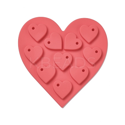 DIY Heart Pendant Silicone Molds DIY-G051-C01-1