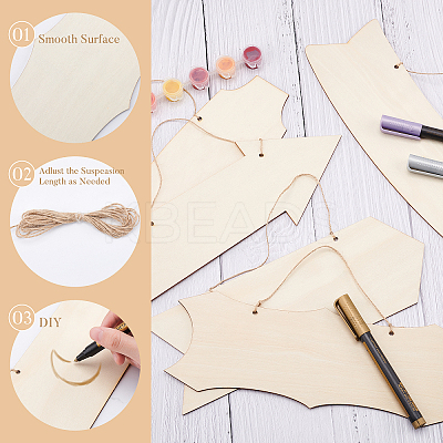 Wooden Ornaments WOOD-WH0107-32-1
